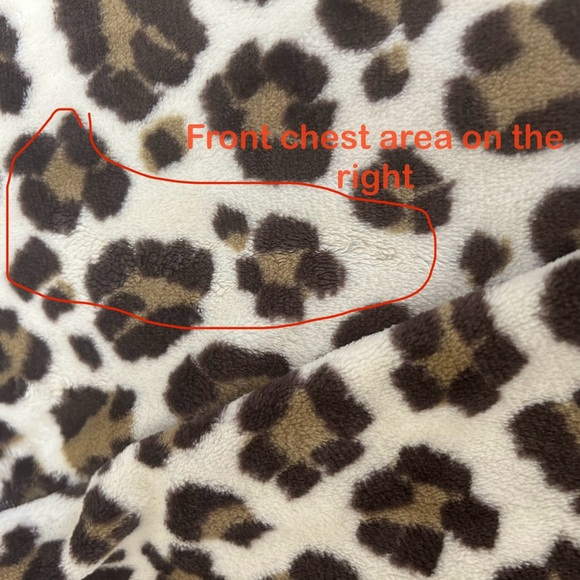 Aerie Leopard Print Fleece Sweater Size Large Cozy Oversized Pullover SOME FLAWS - Picture 6 of 12